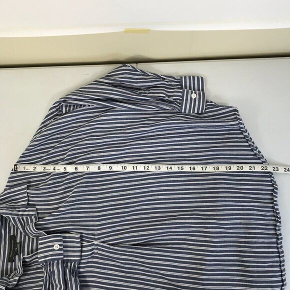 French Connection Striped Popover Top Women's Size XS Woven Cotton Casual - Picture 8 of 10